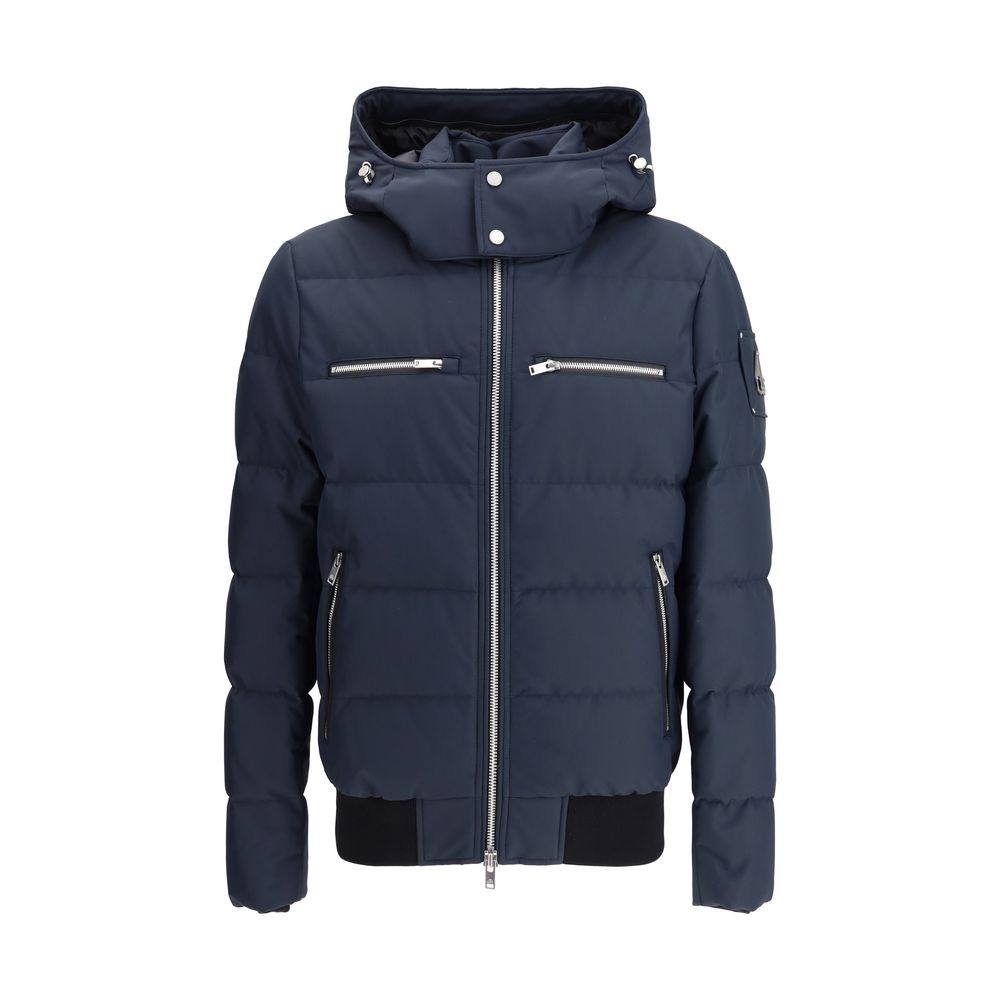 Moose Knuckles Blue Polyester Bomber